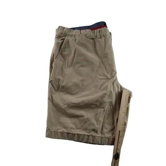 Tommy Hilfiger Shorts Men's Chinos 100% Cotton Slash Pockets Buttons Brown 42 - Picture 5 of 11